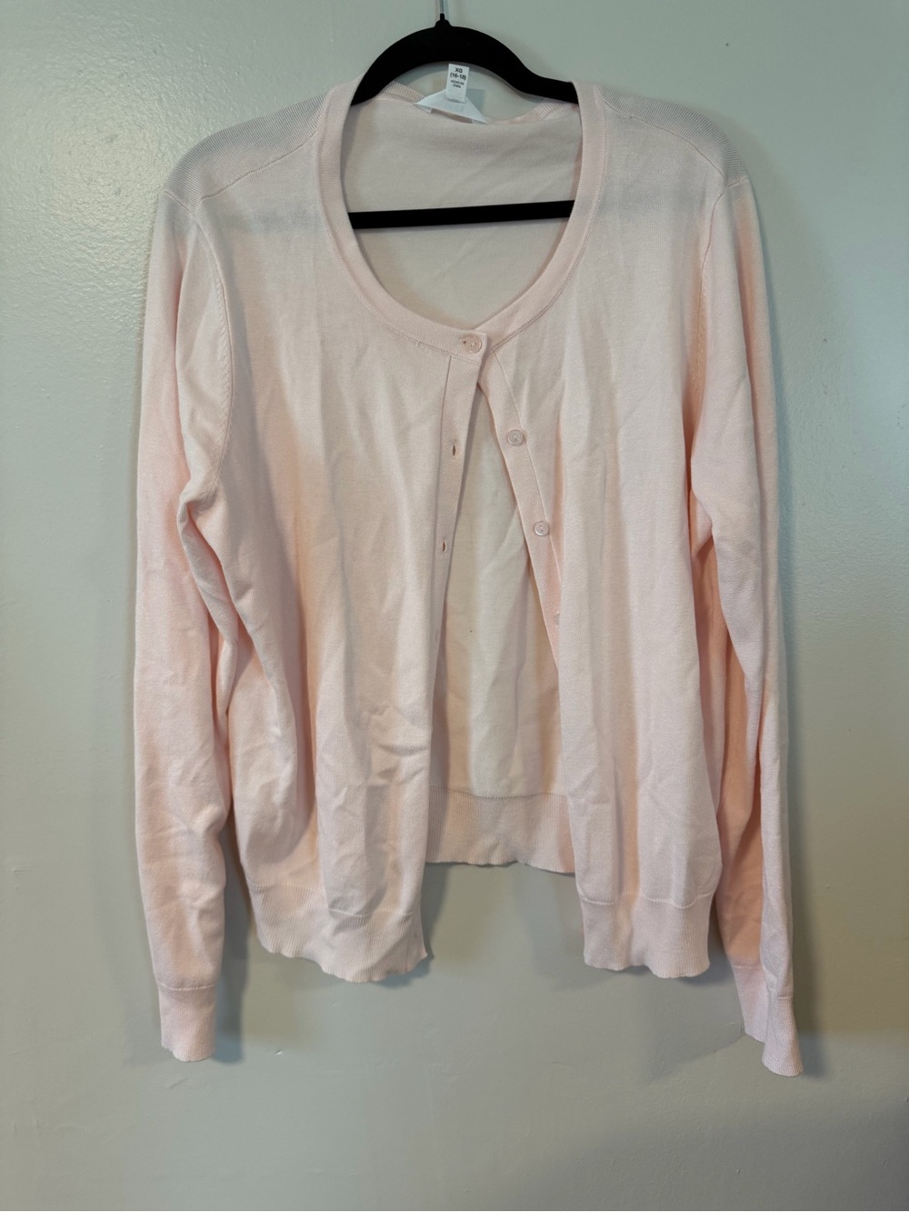Women's Light Pink & Black Button-Front Cardigan Sweater Set of 2